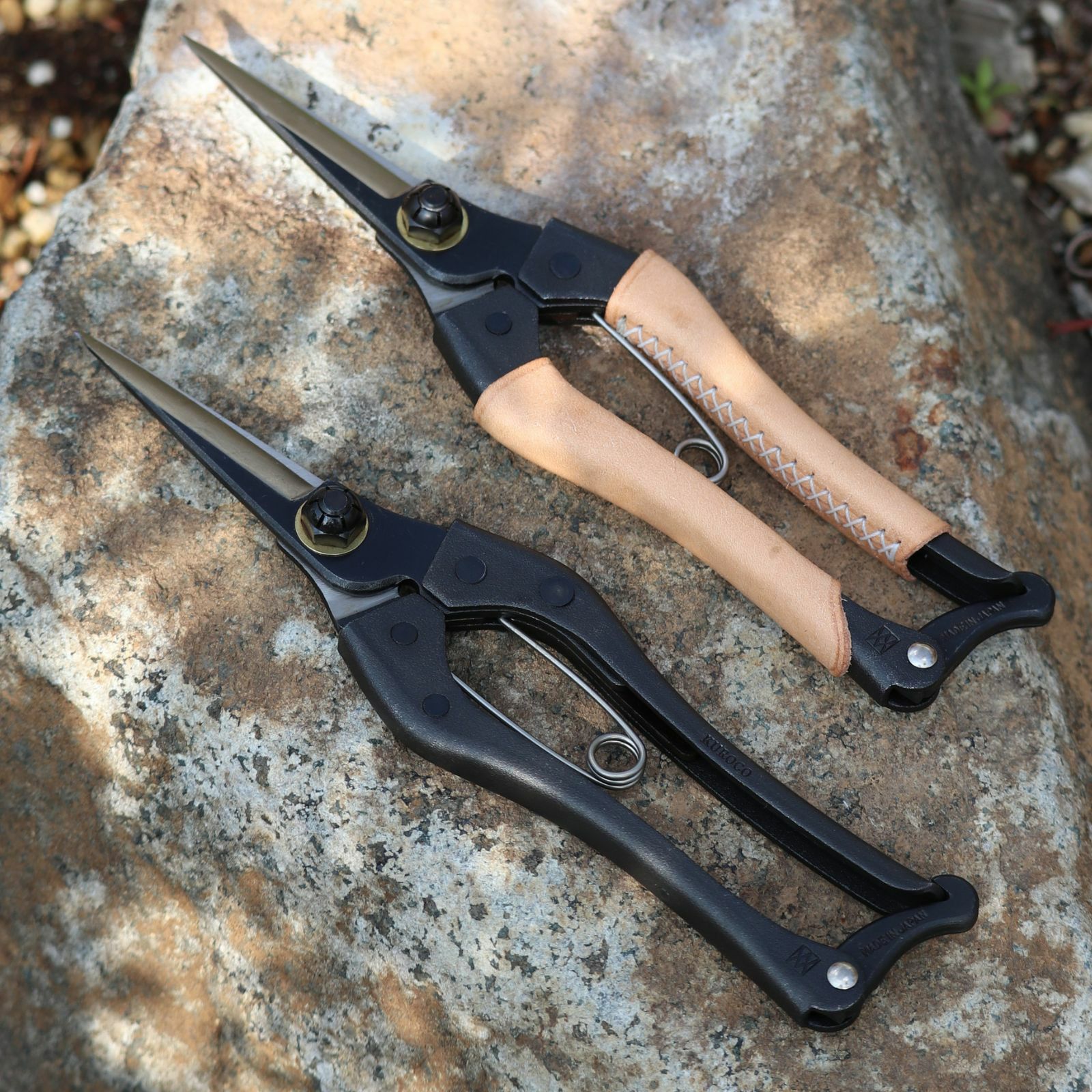 KUROCO 片刃芽切り鋏&革製ケース 片刃芽切り鋏180mmショートハンドルKUROCO｜バラと庭あそび京阪園芸