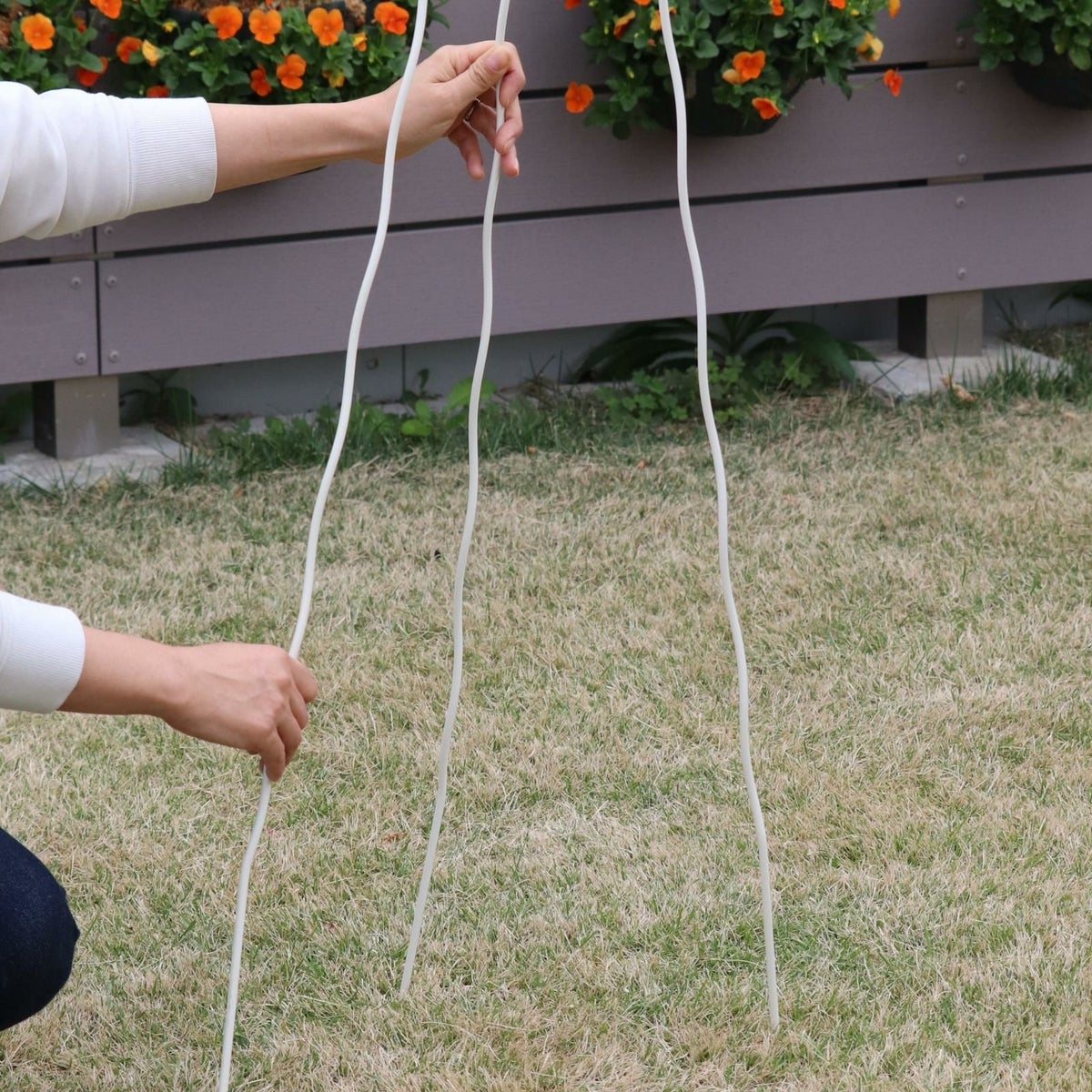 楽々オベリスクのサイズを調整している写真